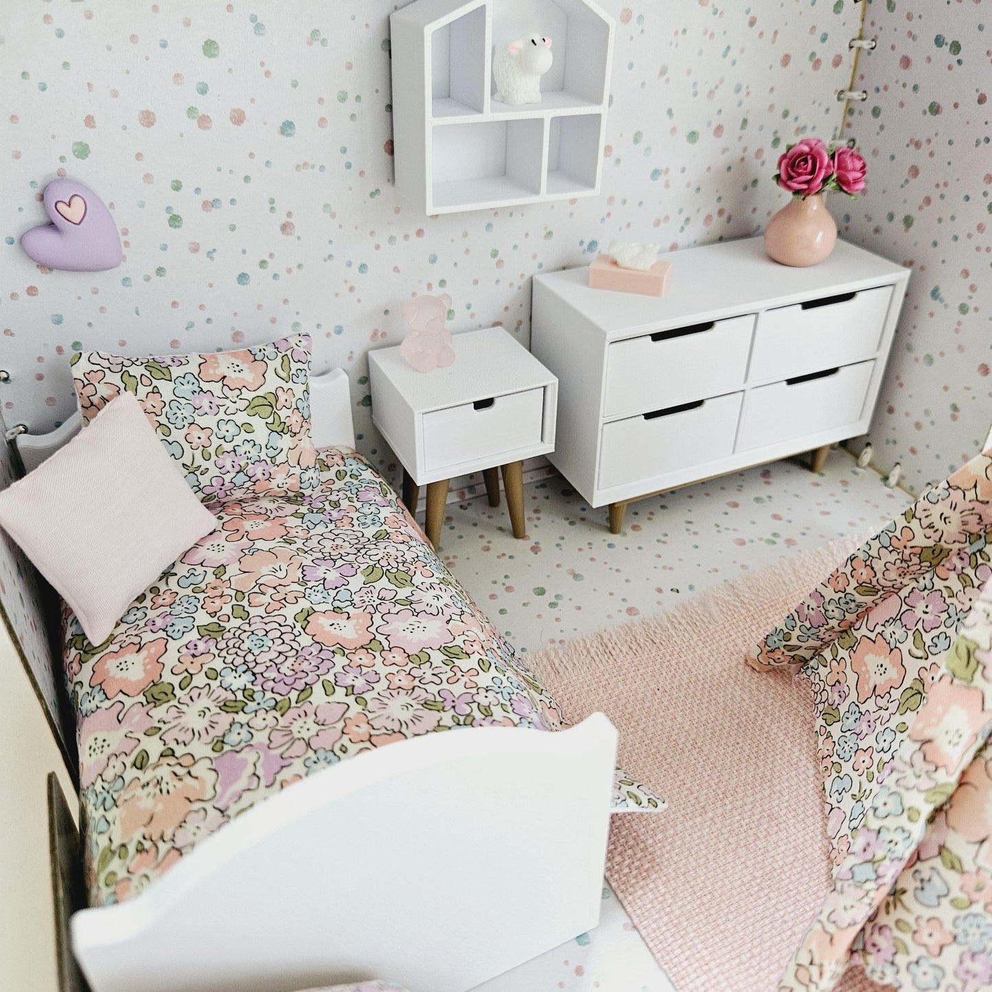 Dolls House in a Travel Suitcase, Pretty Liberty Michelle design, 12th Scale, Miniature case