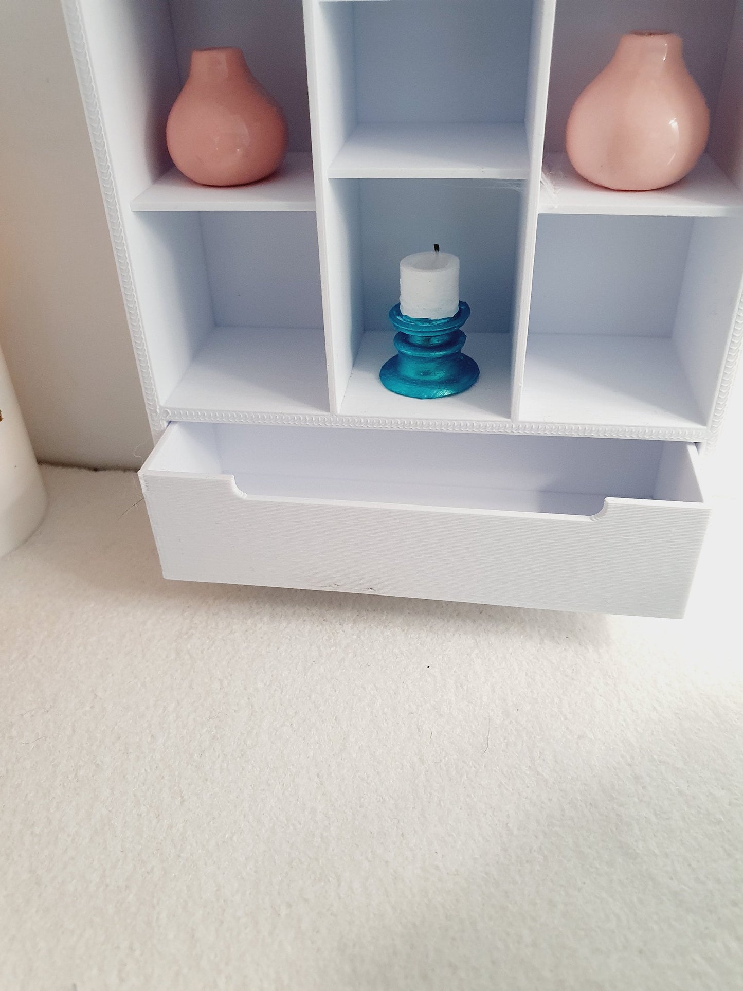 Dolls House Dresser/ Cabinet, Choice of Colours 1:12th Scale, Miniature Dresser (DR3)