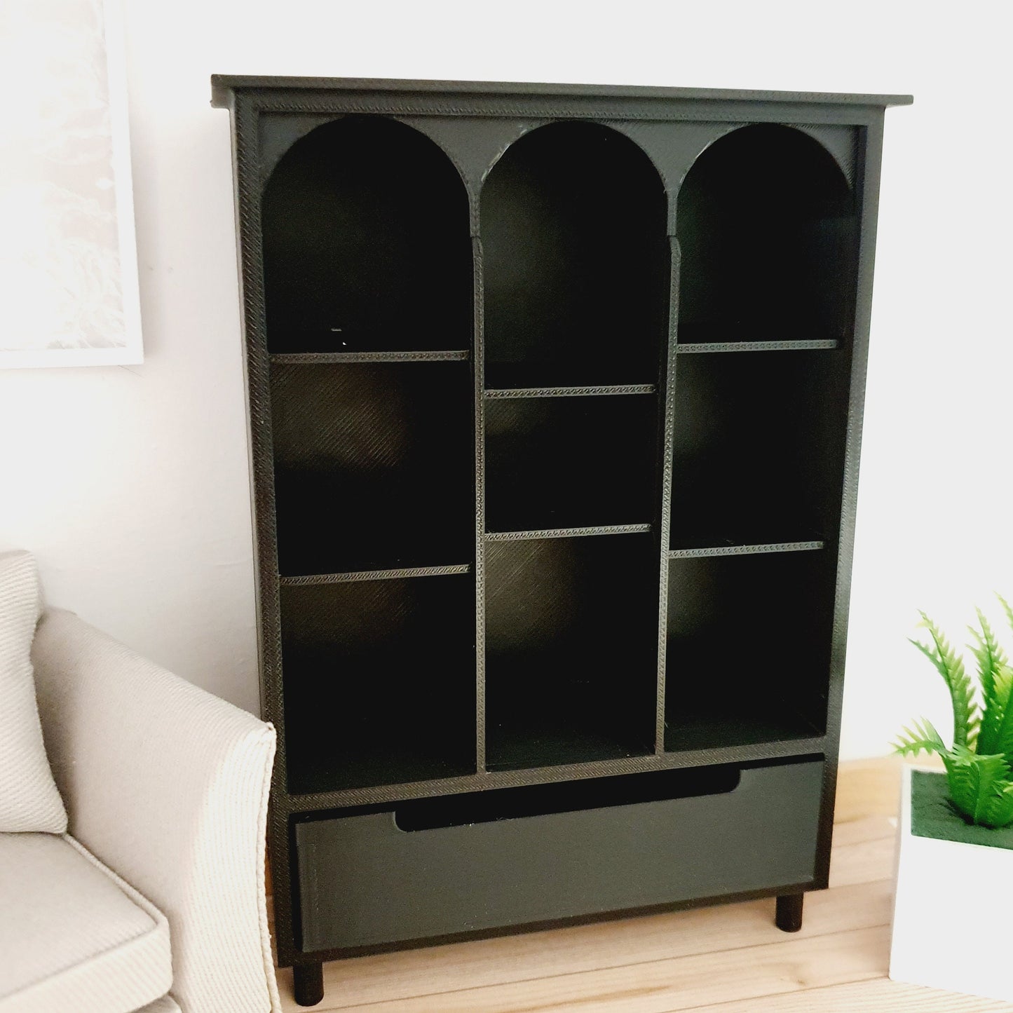Dolls House Dresser/ Cabinet, Choice of Colours 1:12th Scale, Miniature Dresser (DR3)