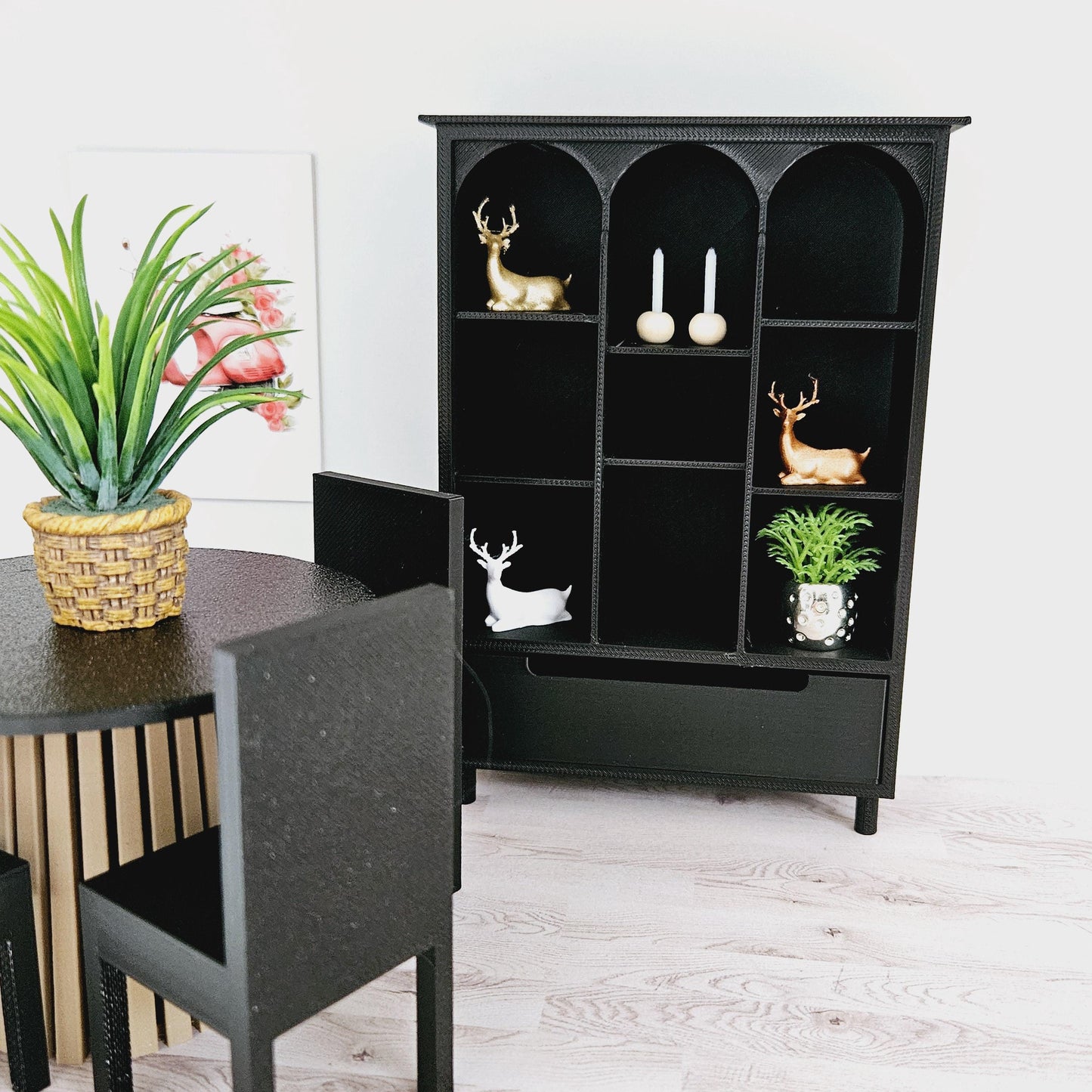 Dolls House Dresser/ Cabinet, Choice of Colours 1:12th Scale, Miniature Dresser (DR3)