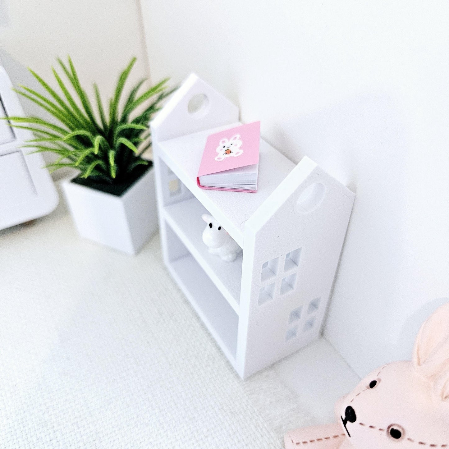 Dolls House Bookcase, choice of colours, miniature bookcase, 12th scale, perfect for a child's bedroom