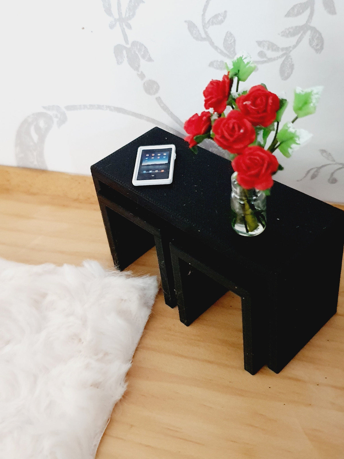 Dolls House Long John Table with 2 Smaller Tables, 1:12th Scale, Miniature Coffee Table (LONGJ1)