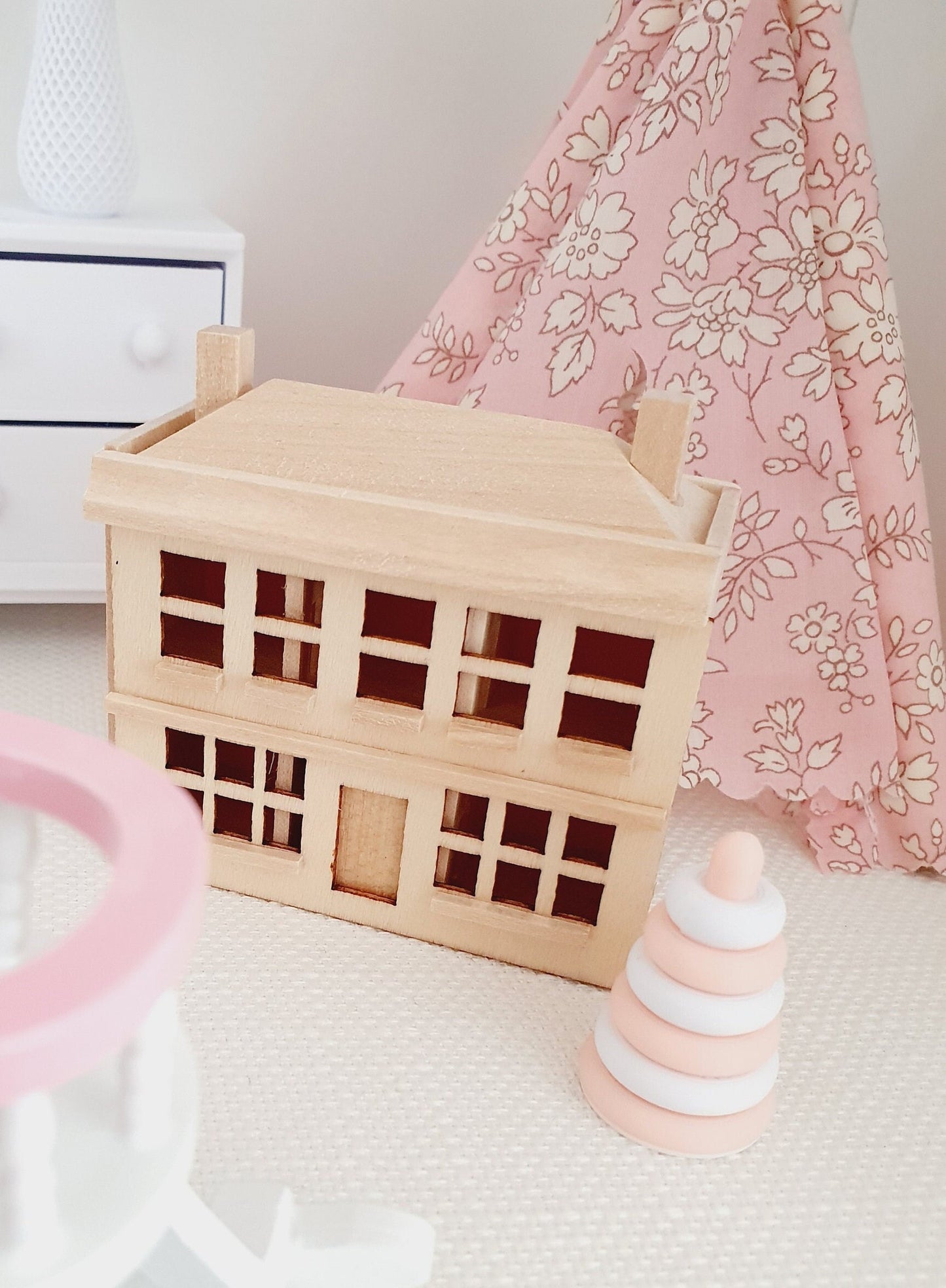 Dolls House Stacking Ring Toy, 1:12th Scale, Miniature Toys