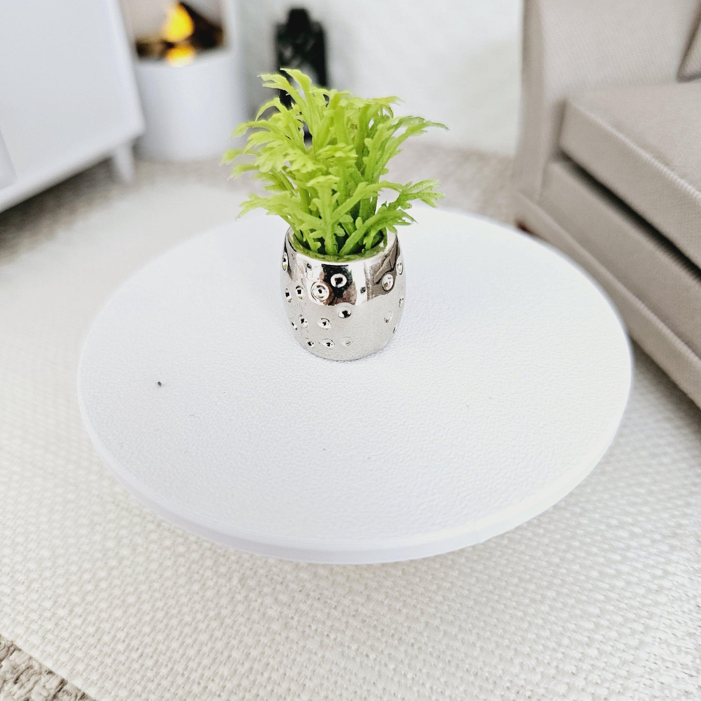 Dolls House Modern Coffee Table, 1:12 Scale, Choice of Leg Colours, Miniature Coffee Table