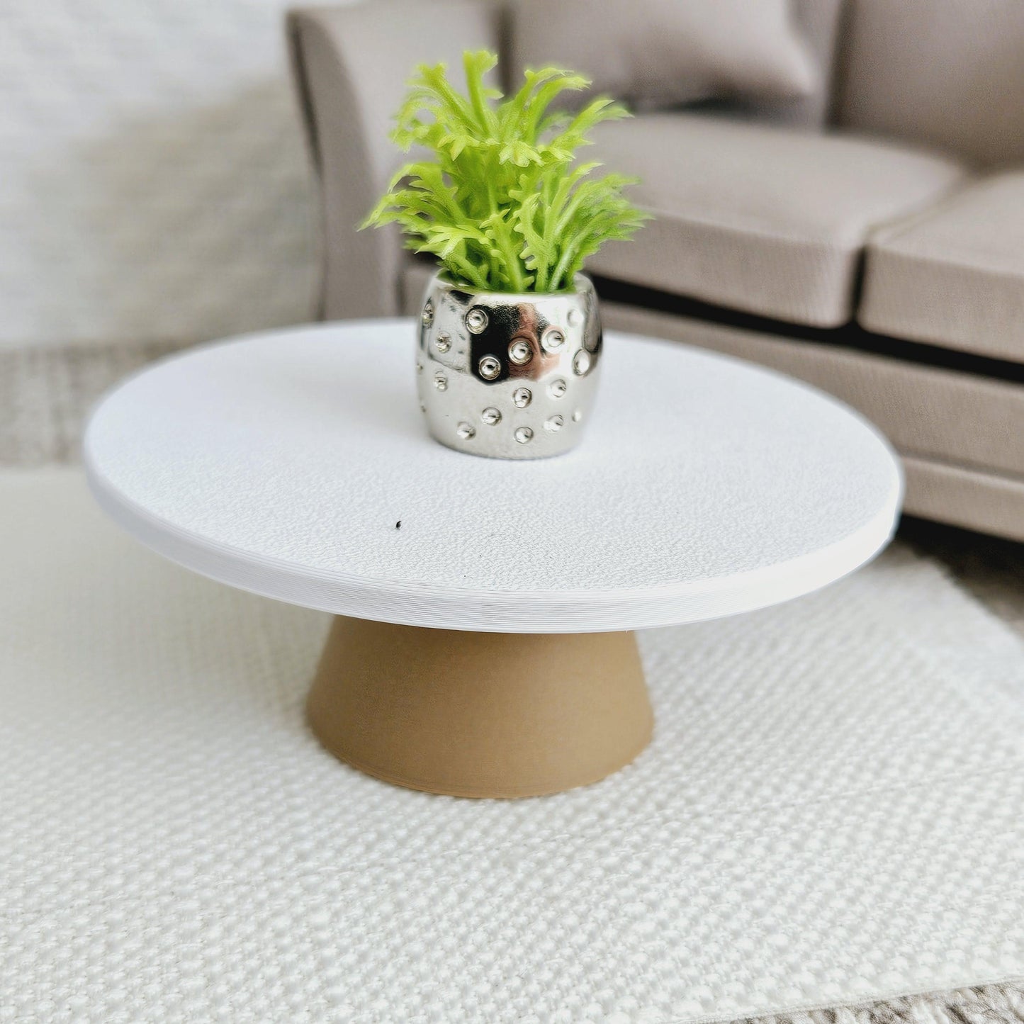 Dolls House Modern Coffee Table, 1:12 Scale, Choice of Leg Colours, Miniature Coffee Table
