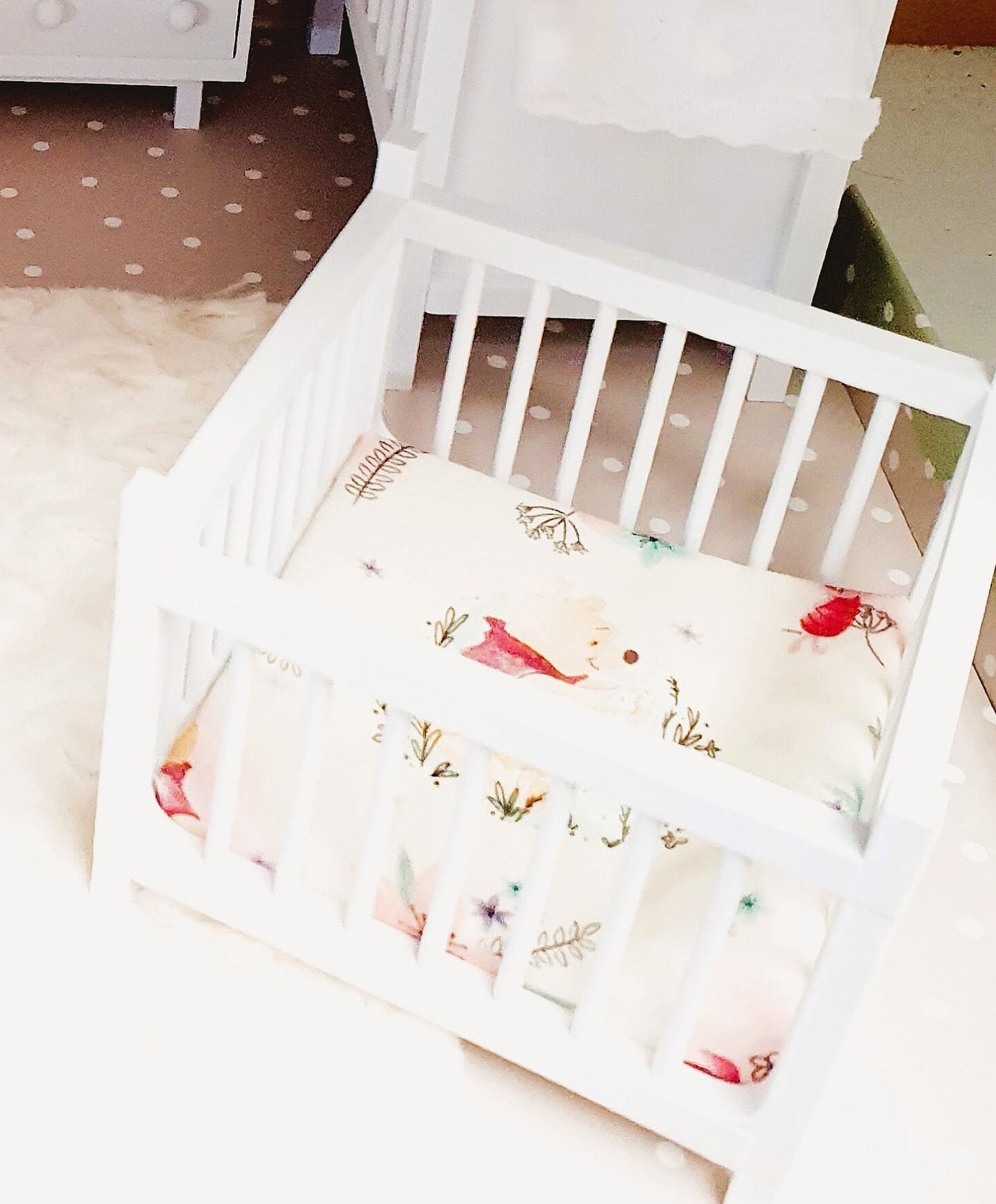 Dolls House Playpen with Winnie the Pooh base 1:12th Scale, Miniature Playpen