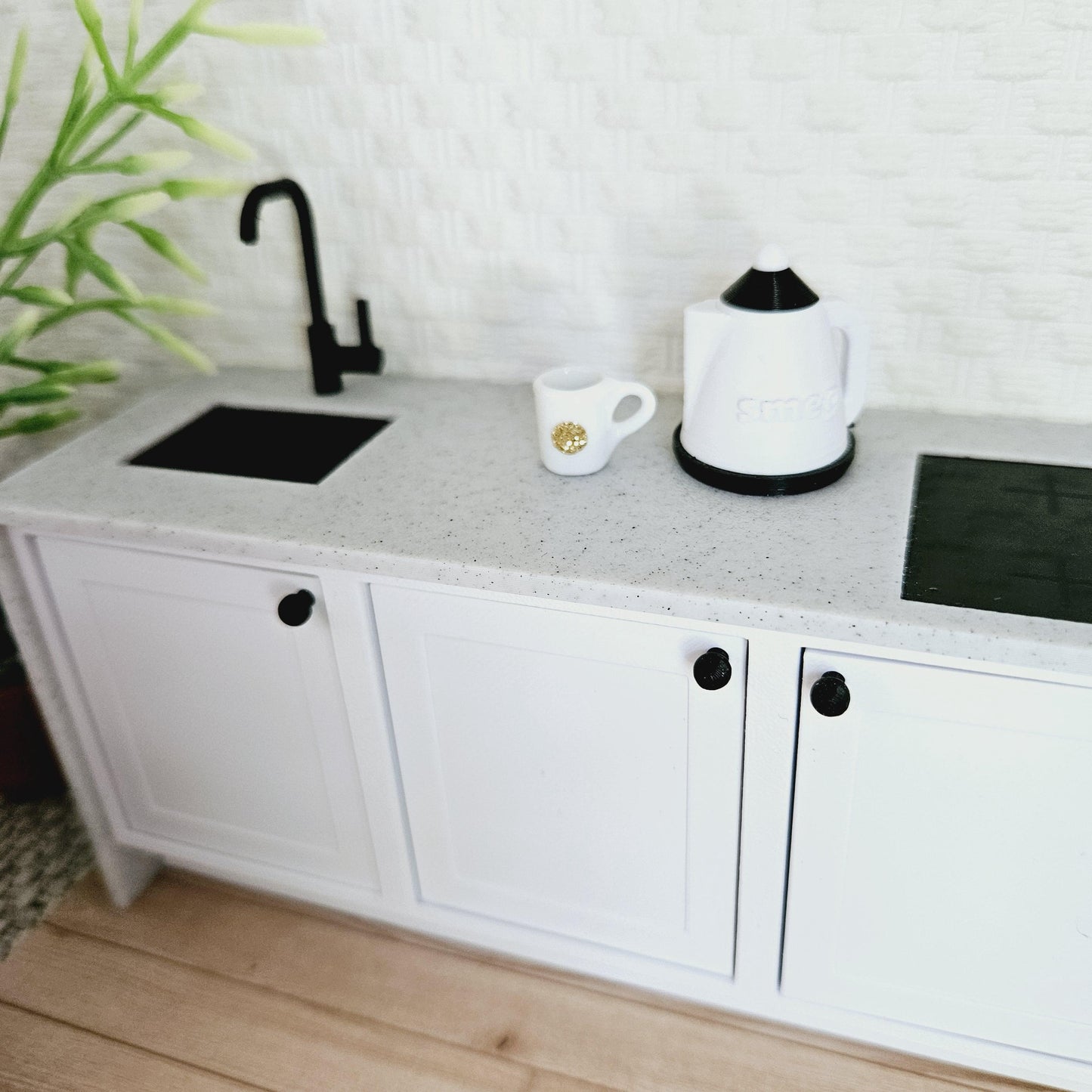 Doll's House Modern Kitchen 12th scale, miniature kitchen, shaker style - Colour Choices