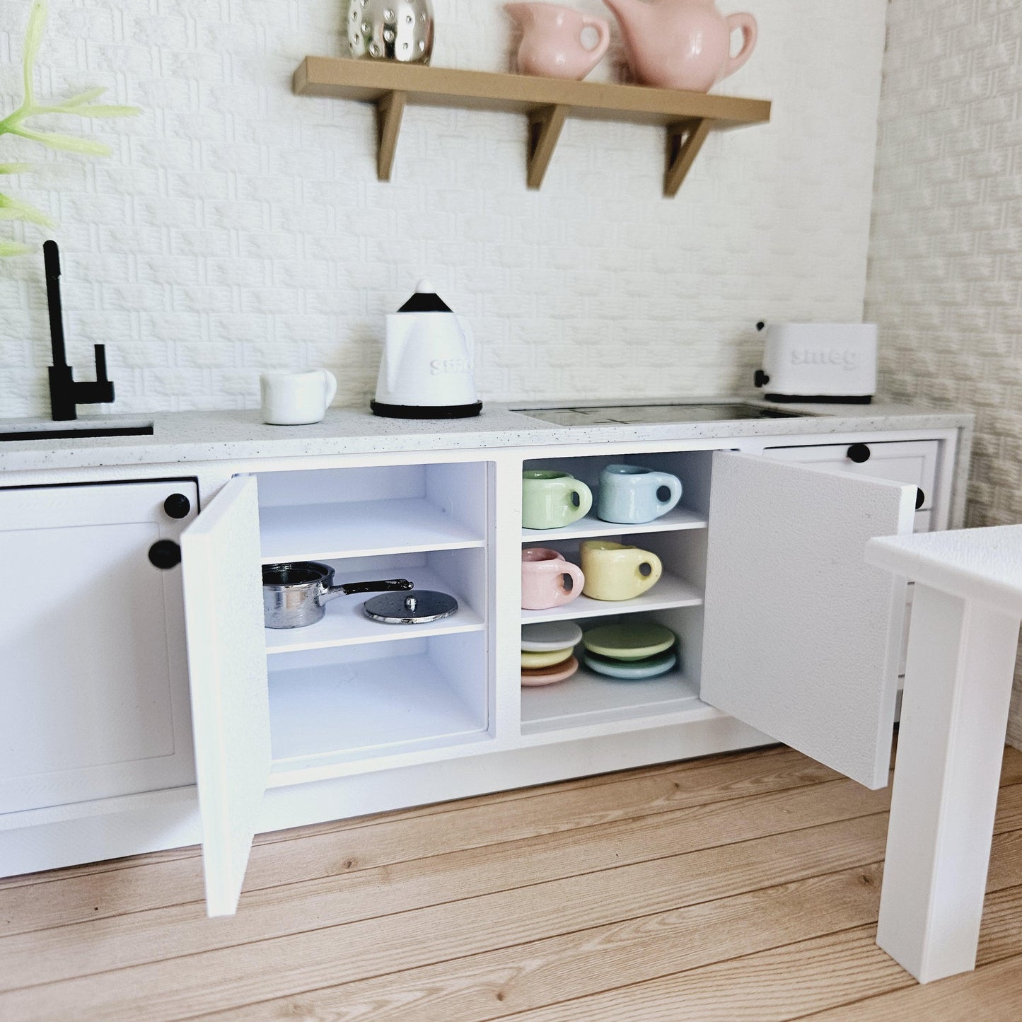 Doll's House Modern Kitchen 12th scale, miniature kitchen, shaker style - Colour Choices