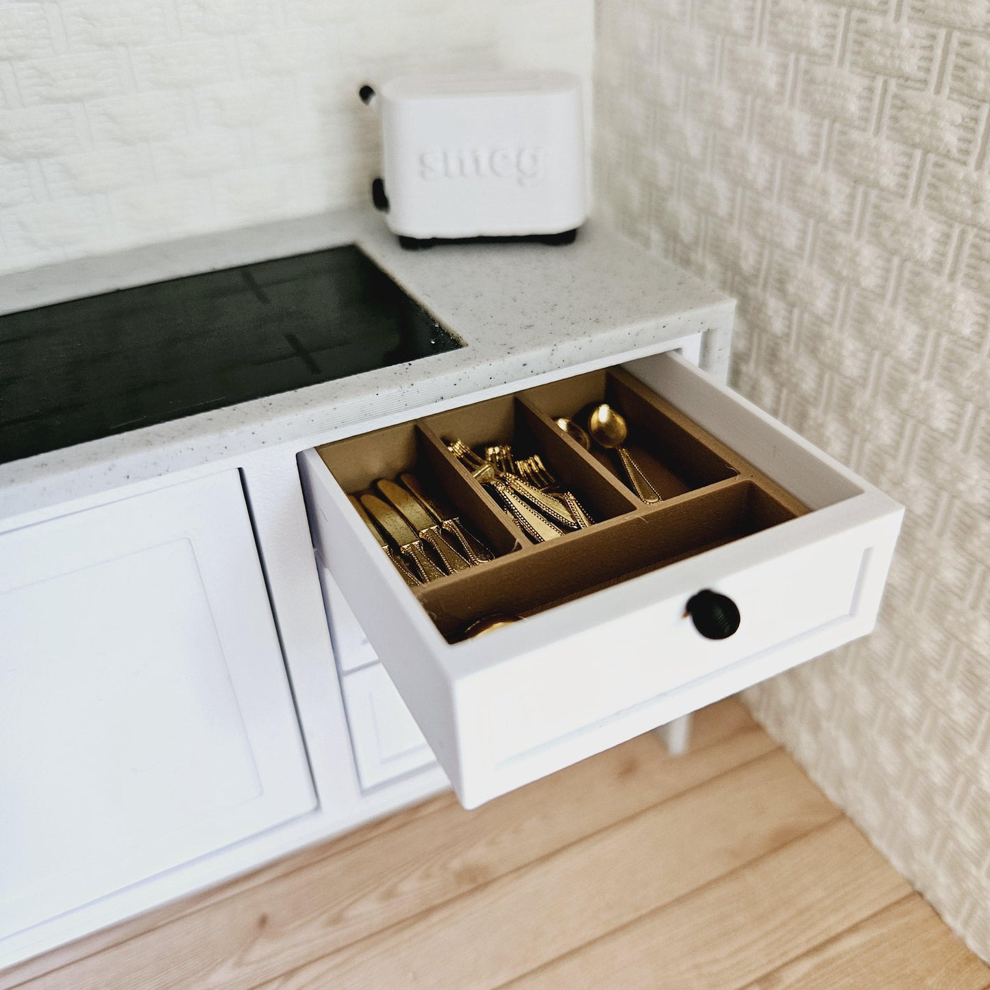 Doll's House Modern Kitchen 12th scale, miniature kitchen, shaker style - Colour Choices