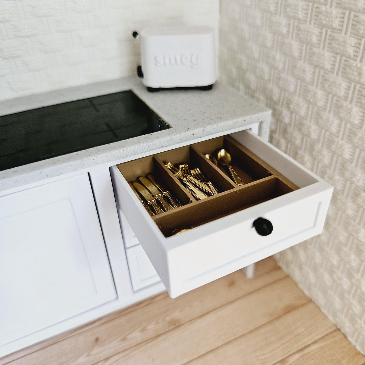 Doll's House Modern Kitchen 12th scale, miniature kitchen, shaker style - Colour Choices