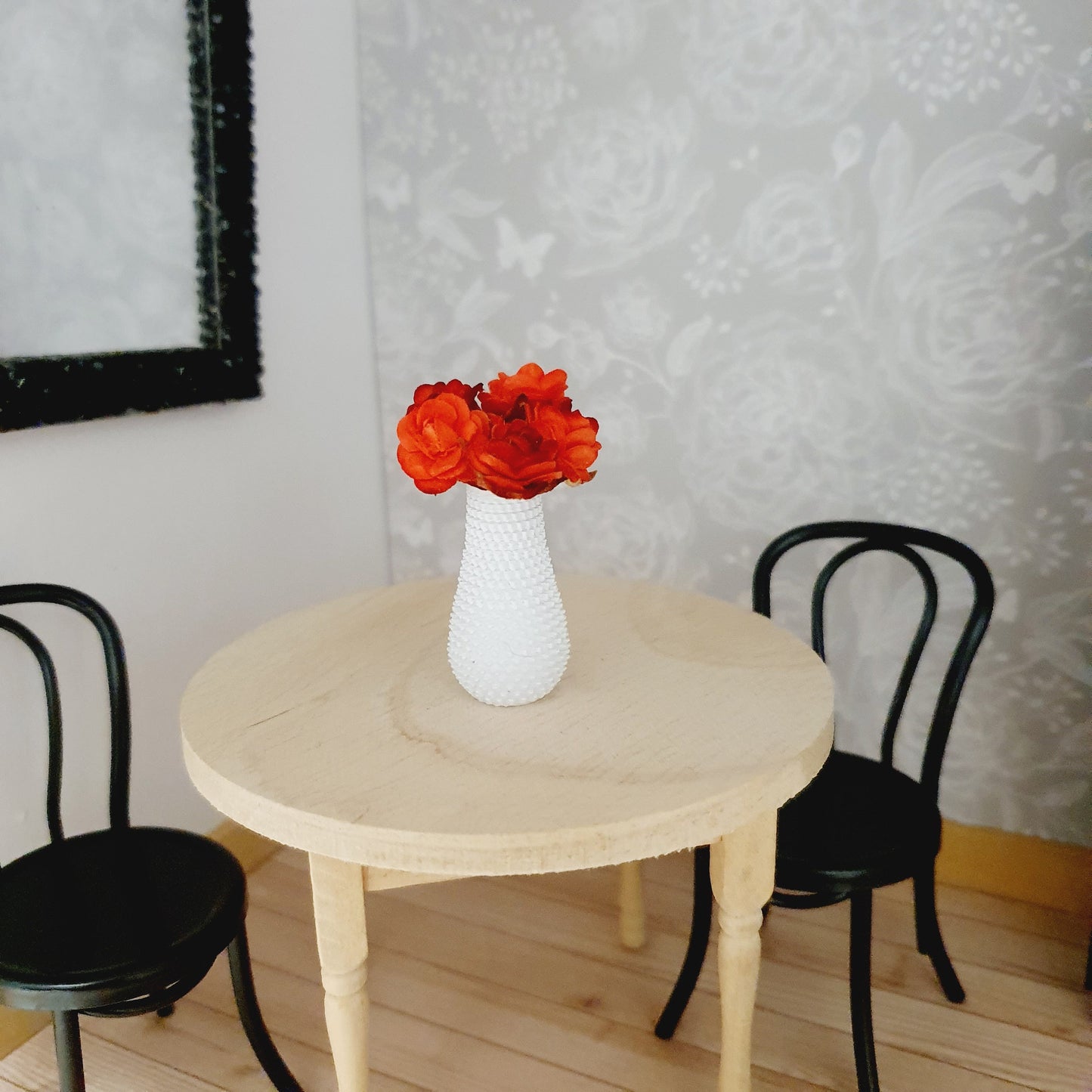 Dolls House Modern Wooden Dining Table, 1:12th Scale, Miniature Table (K-WTAB-2)