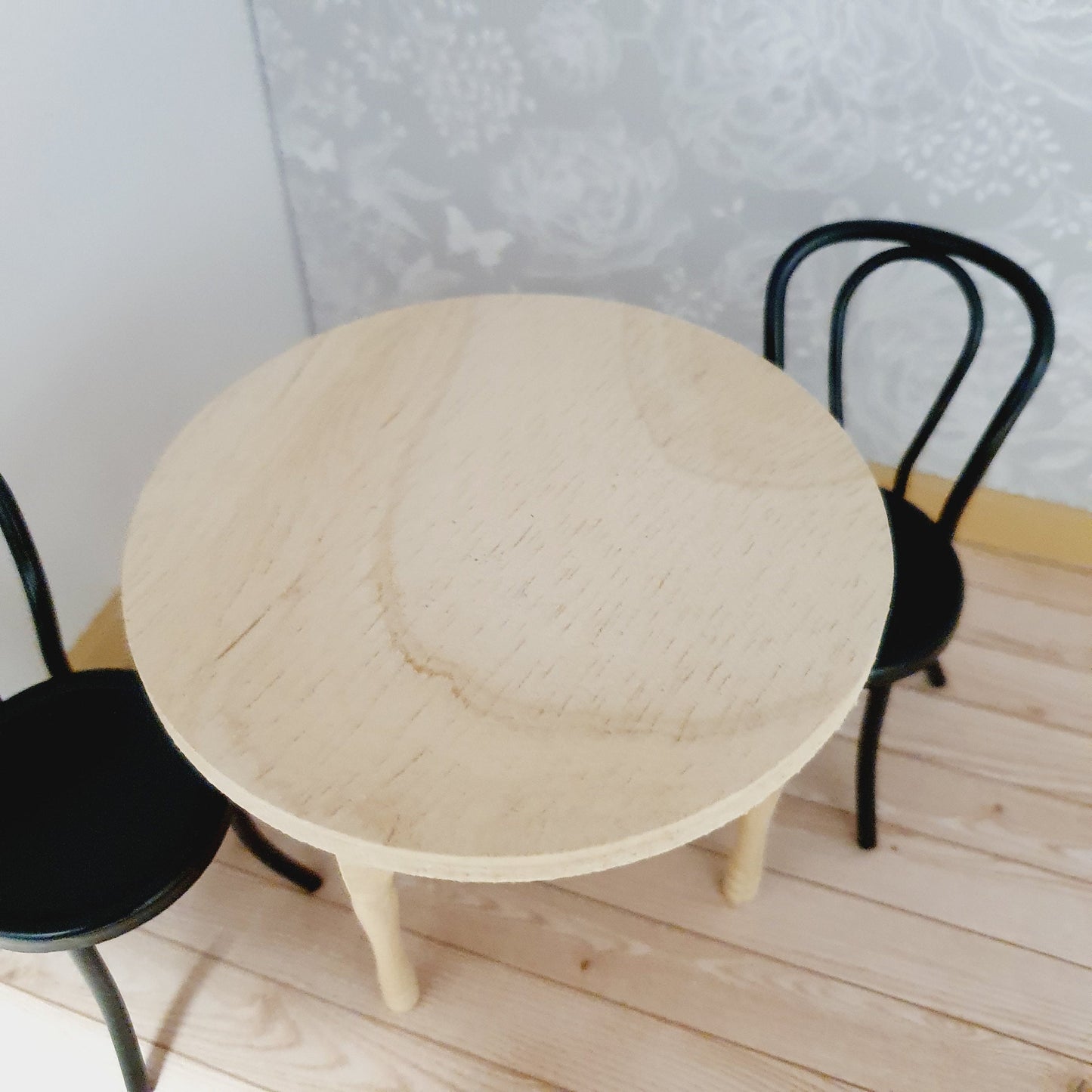 Dolls House Modern Wooden Dining Table, 1:12th Scale, Miniature Table (K-WTAB-2)