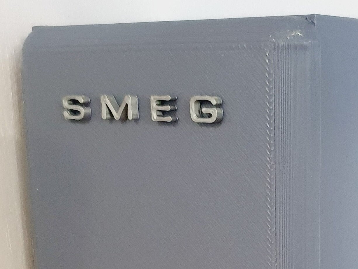 Dolls House Modern Kitchen Grey SMEG Fridge, 1:12th Scale, Miniature fridge