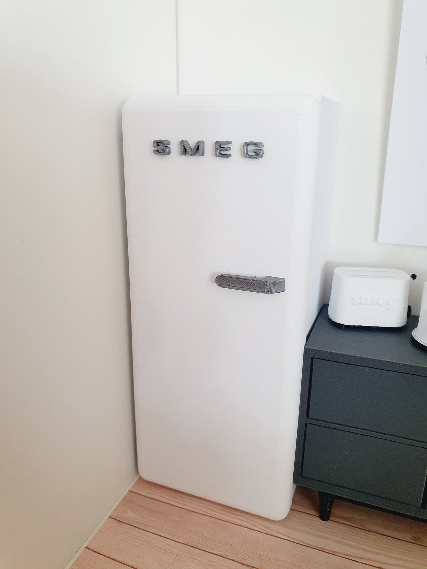 Dolls House Modern Kitchen SMEG Freezer, Choice of Colours 1:12th Scale, Miniature