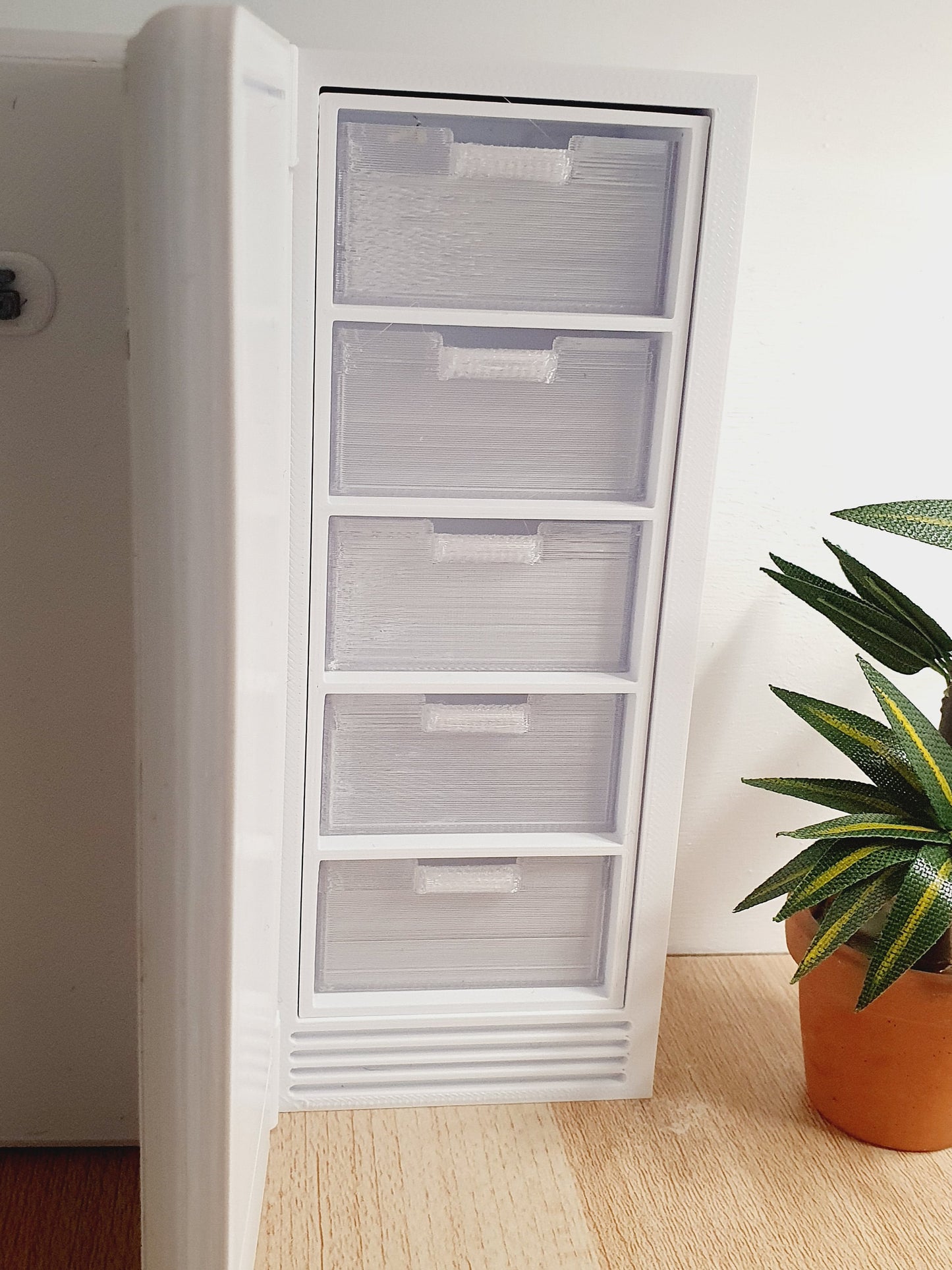 Dolls House Modern Kitchen SMEG Freezer, Choice of Colours 1:12th Scale, Miniature