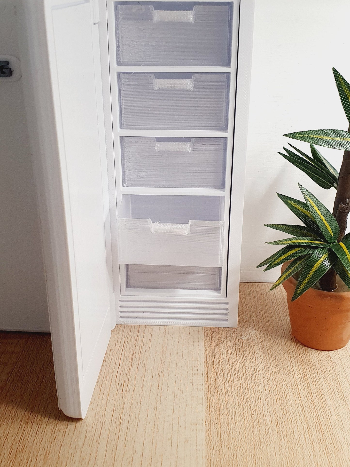 Dolls House Modern Kitchen SMEG Freezer, Choice of Colours 1:12th Scale, Miniature
