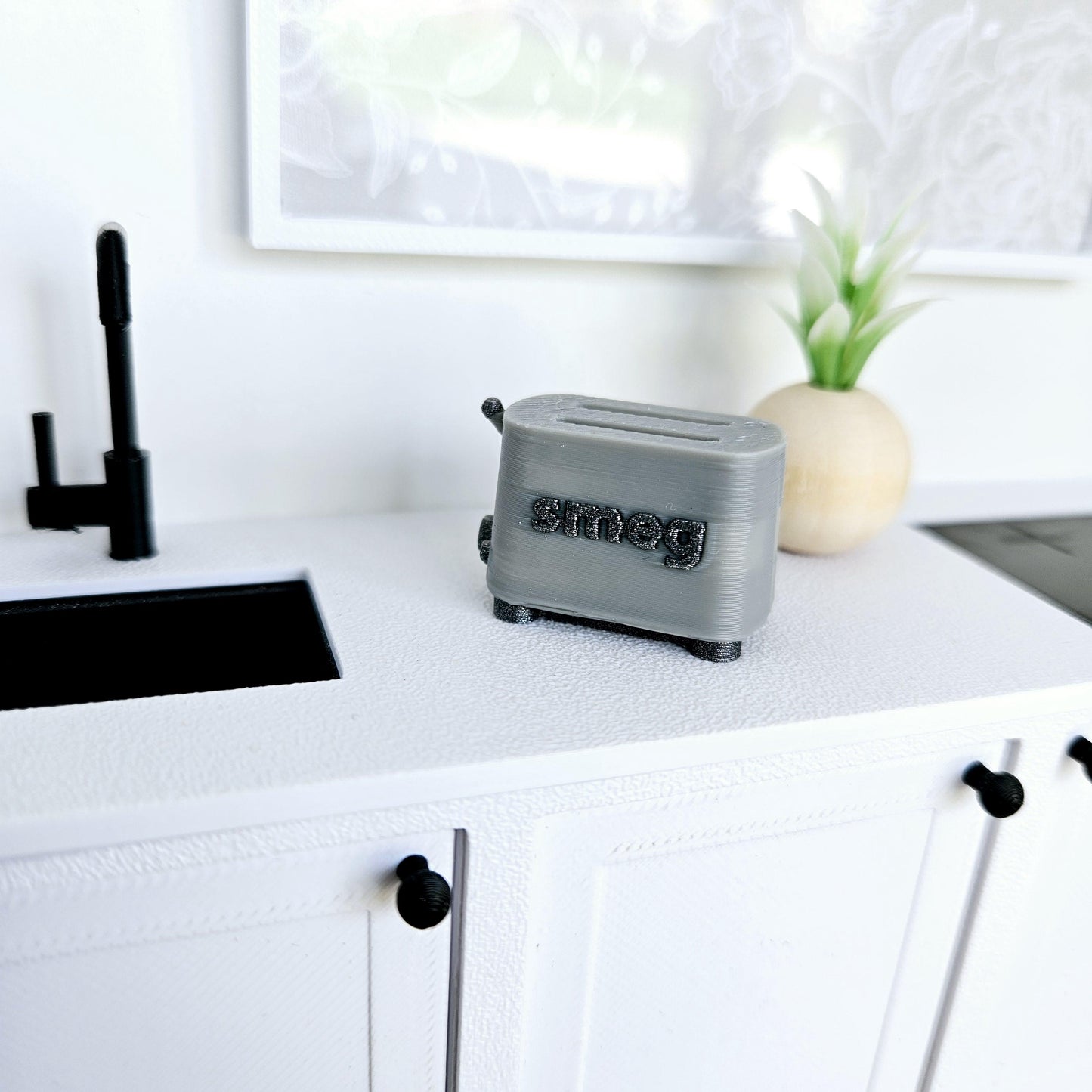 Dolls House Modern Smeg Toaster, Choice of colours, Miniature, 12th scale Toaster