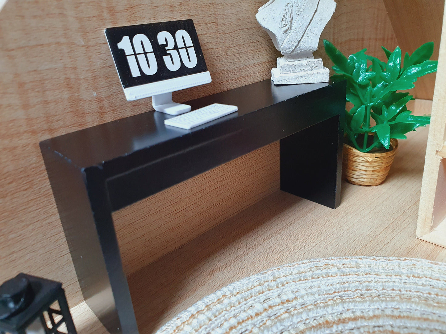 Dolls House Modern Console Table / Kitchen Breakfast Bar Choice of Colours 1:12th Scale, Miniature Breakfast Bar (VA-BB)