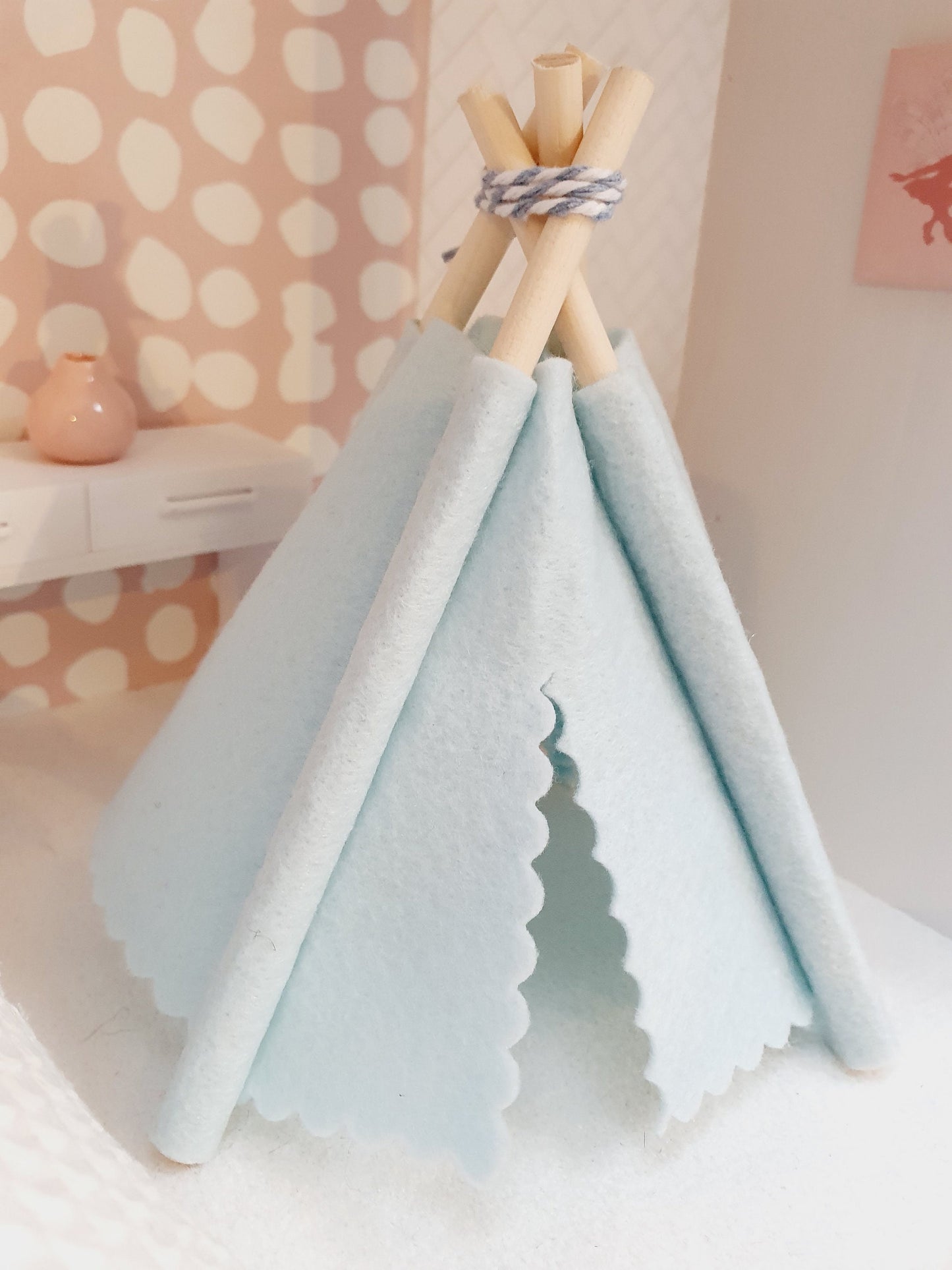 Dolls house Choice of Colour TeePee / Tent, 12th scale tent, miniature teepee, Tipi, Tent