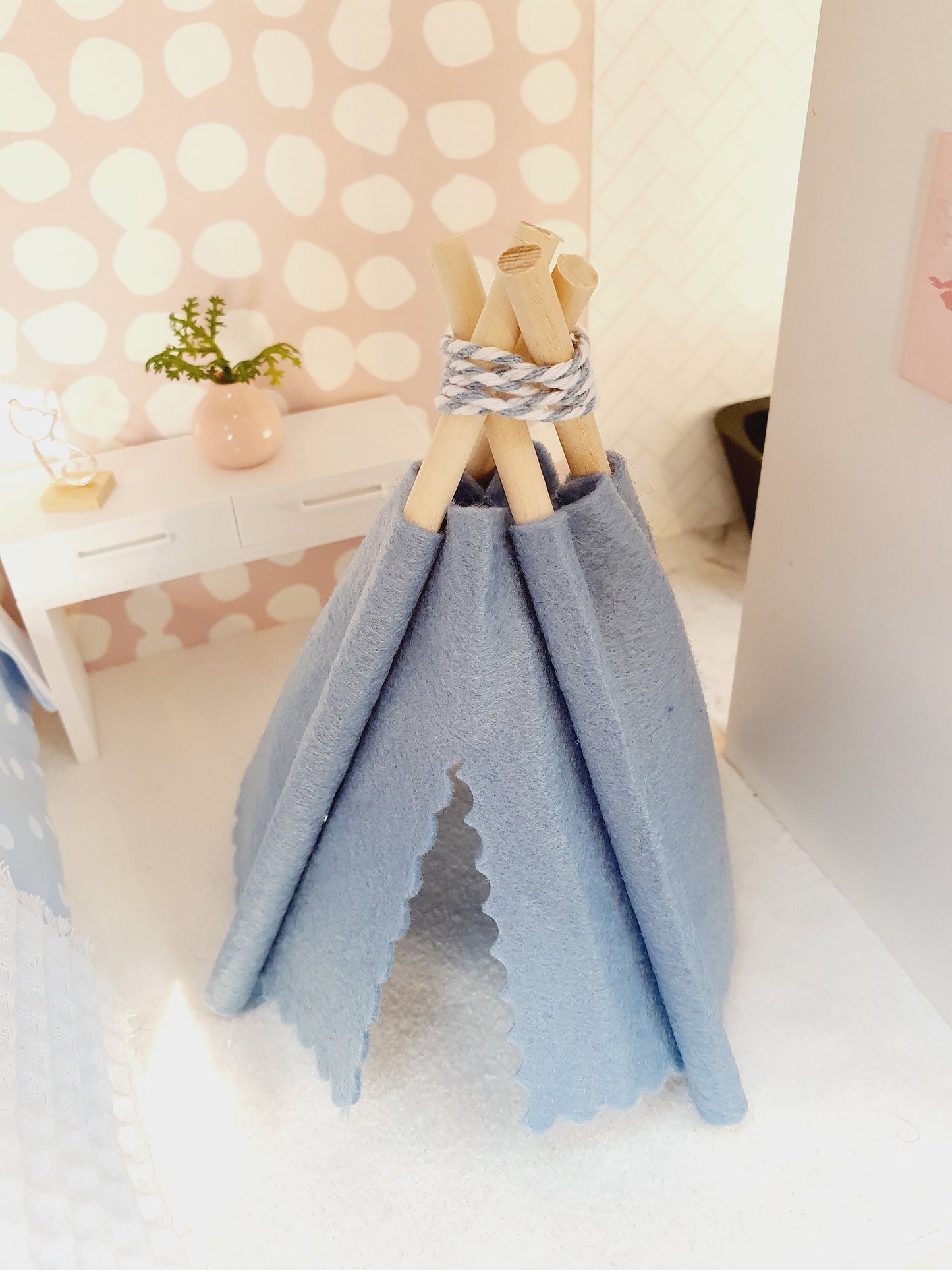 Dolls house Choice of Colour TeePee / Tent, 12th scale tent, miniature teepee, Tipi, Tent