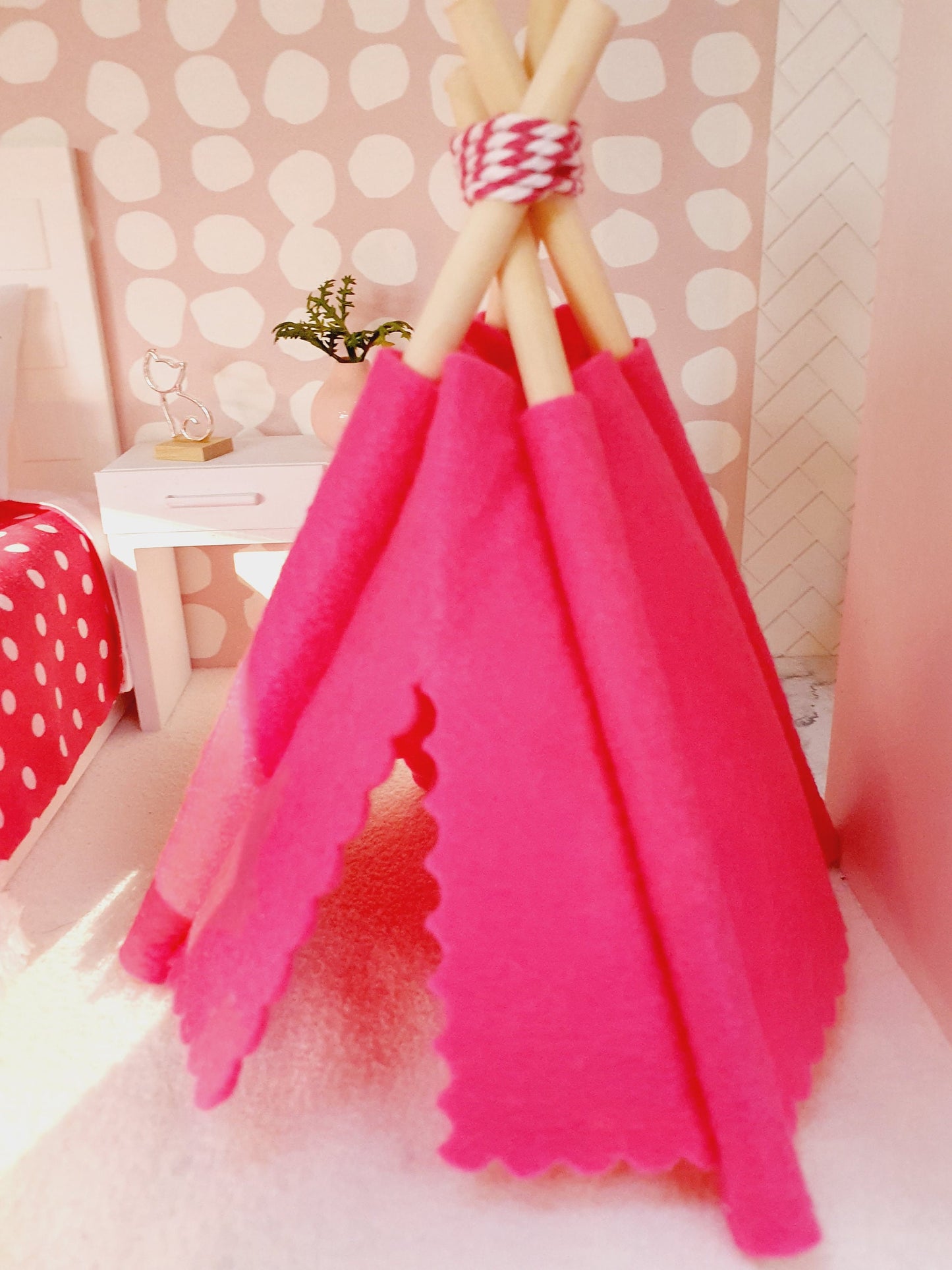 Dolls house Choice of Colour TeePee / Tent, 12th scale tent, miniature teepee, Tipi, Tent