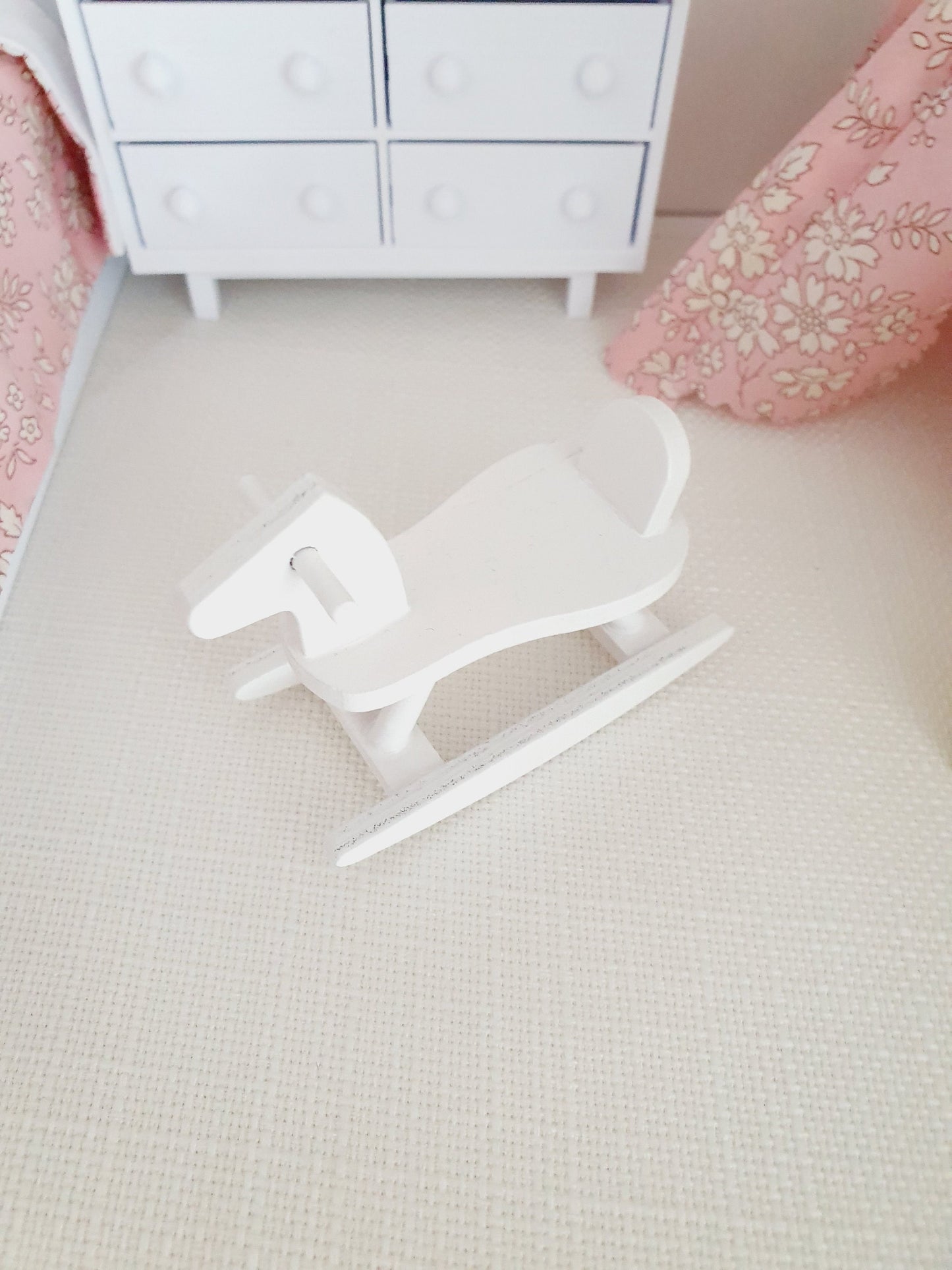 Dolls House Wooden Rocking Horse, Choice of Design, 12th Scale, Miniature horse (ROCK)