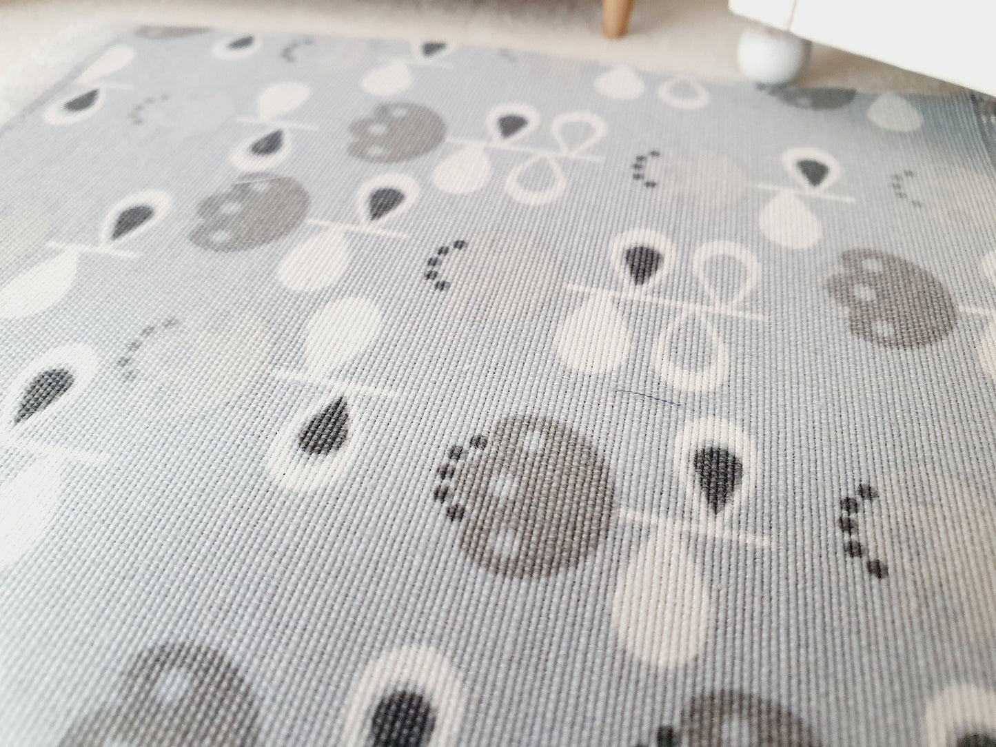 SALE!! Dolls House Grey Floral Rug 1:12th Scale, Miniature Rug