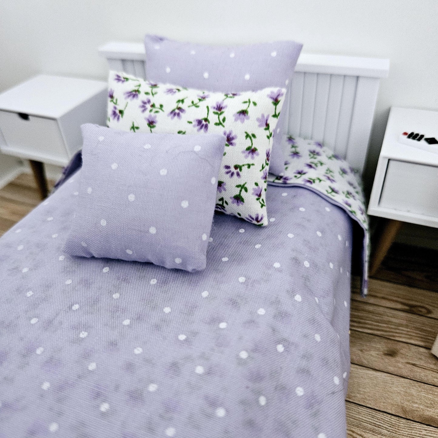 SALE!! Dolls house Floral Single 12th Scale Bedding Set, Doll House Girls Room Bedding