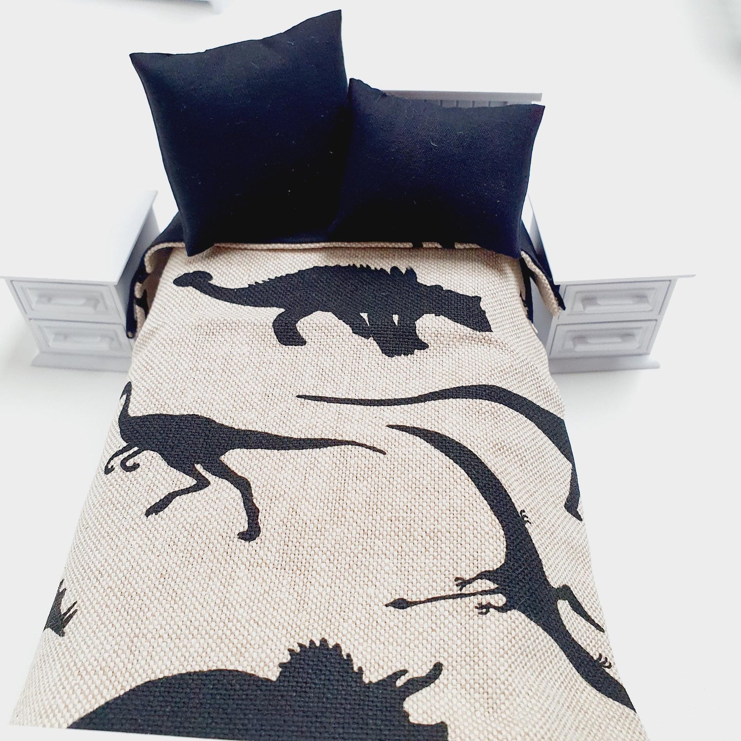 SALE!! Dolls house Dinosaur Single 12th Scale Bedding Set, Doll House Boys Room Bedding