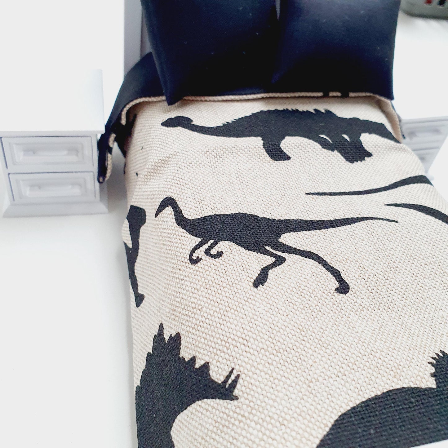 SALE!! Dolls house Dinosaur Single 12th Scale Bedding Set, Doll House Boys Room Bedding