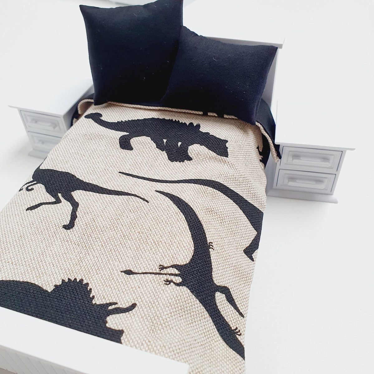 SALE!! Dolls house Dinosaur Single 12th Scale Bedding Set, Doll House Boys Room Bedding