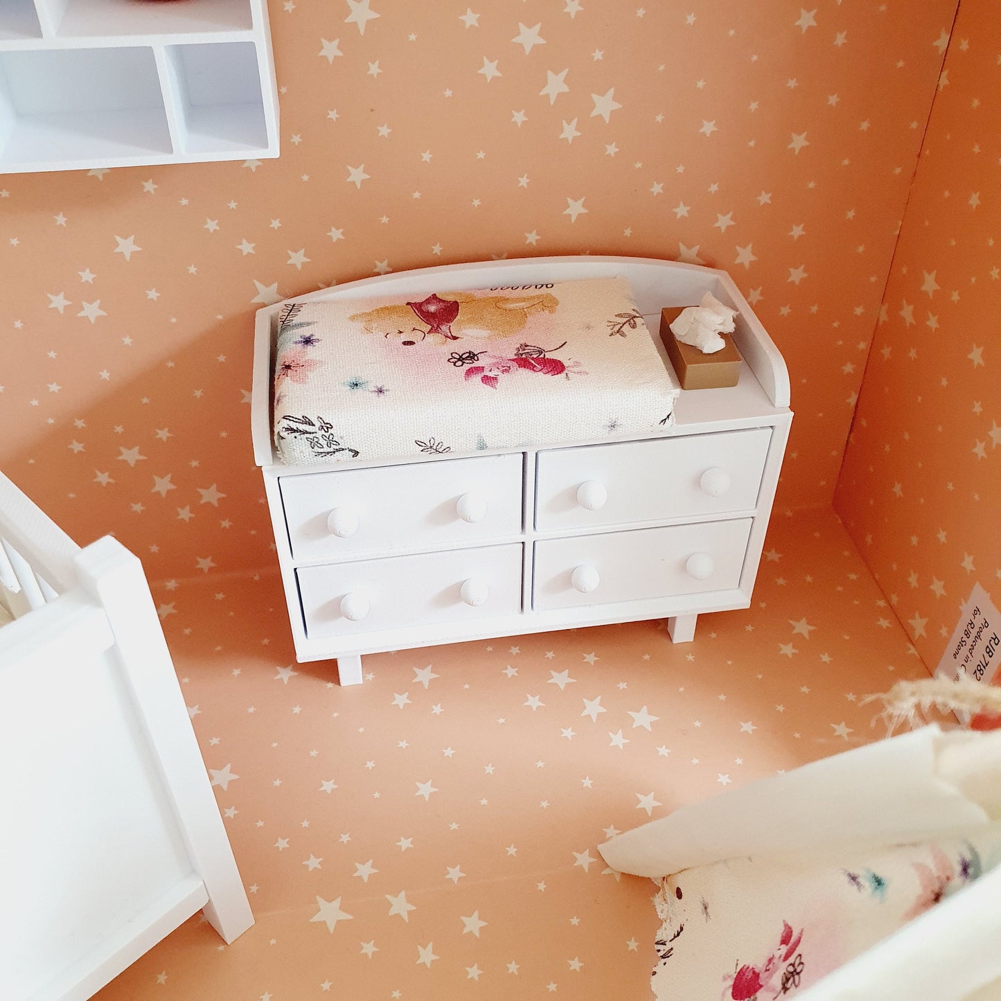 Dolls House Winnie the pooh Nursery Travel Suitcase, Cute Winnie the pooh Room Design, 12th Scale, Miniature case