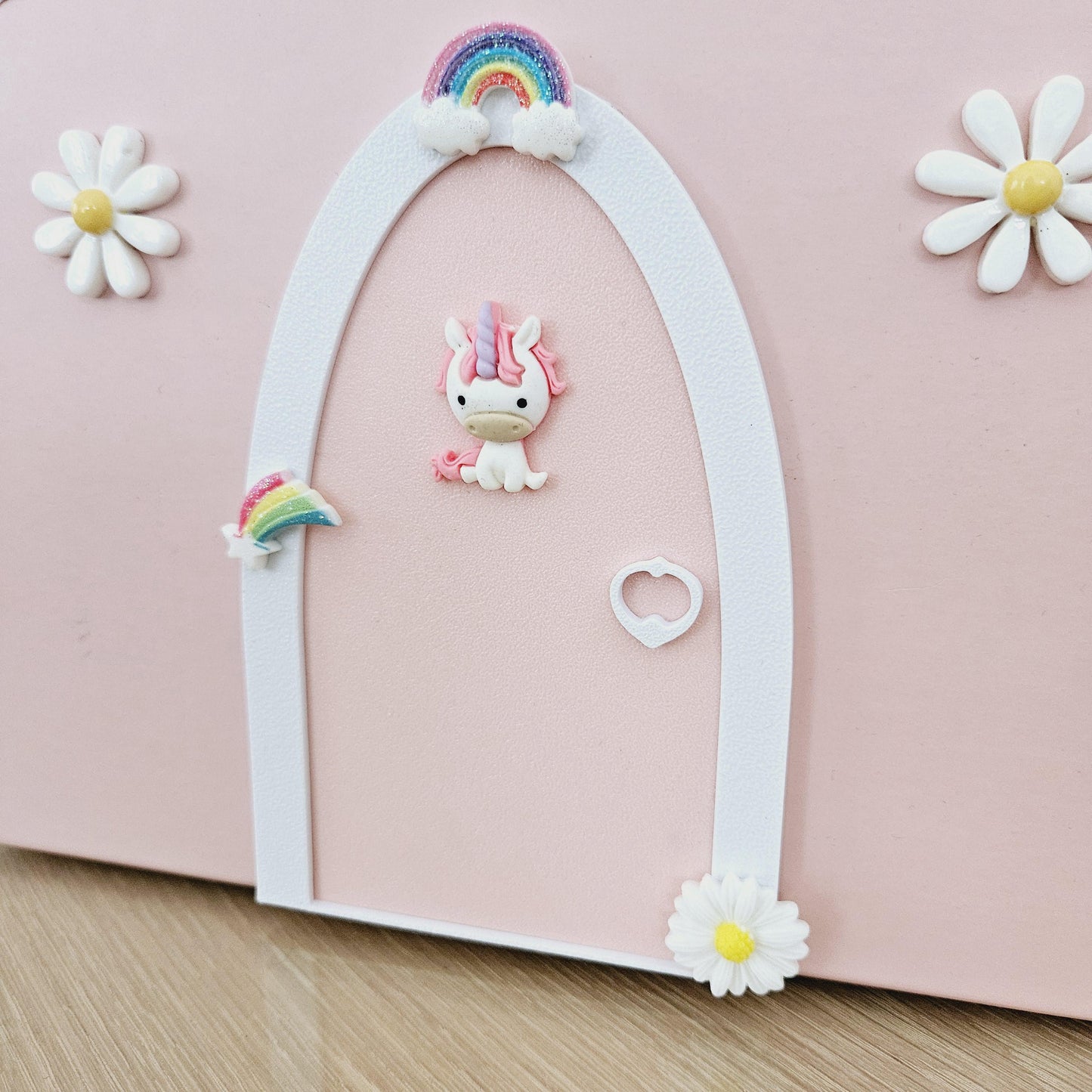 Dolls House in a Travel Suitcase, Pretty pink & White Unicorn design design, 12th Scale, Miniature case