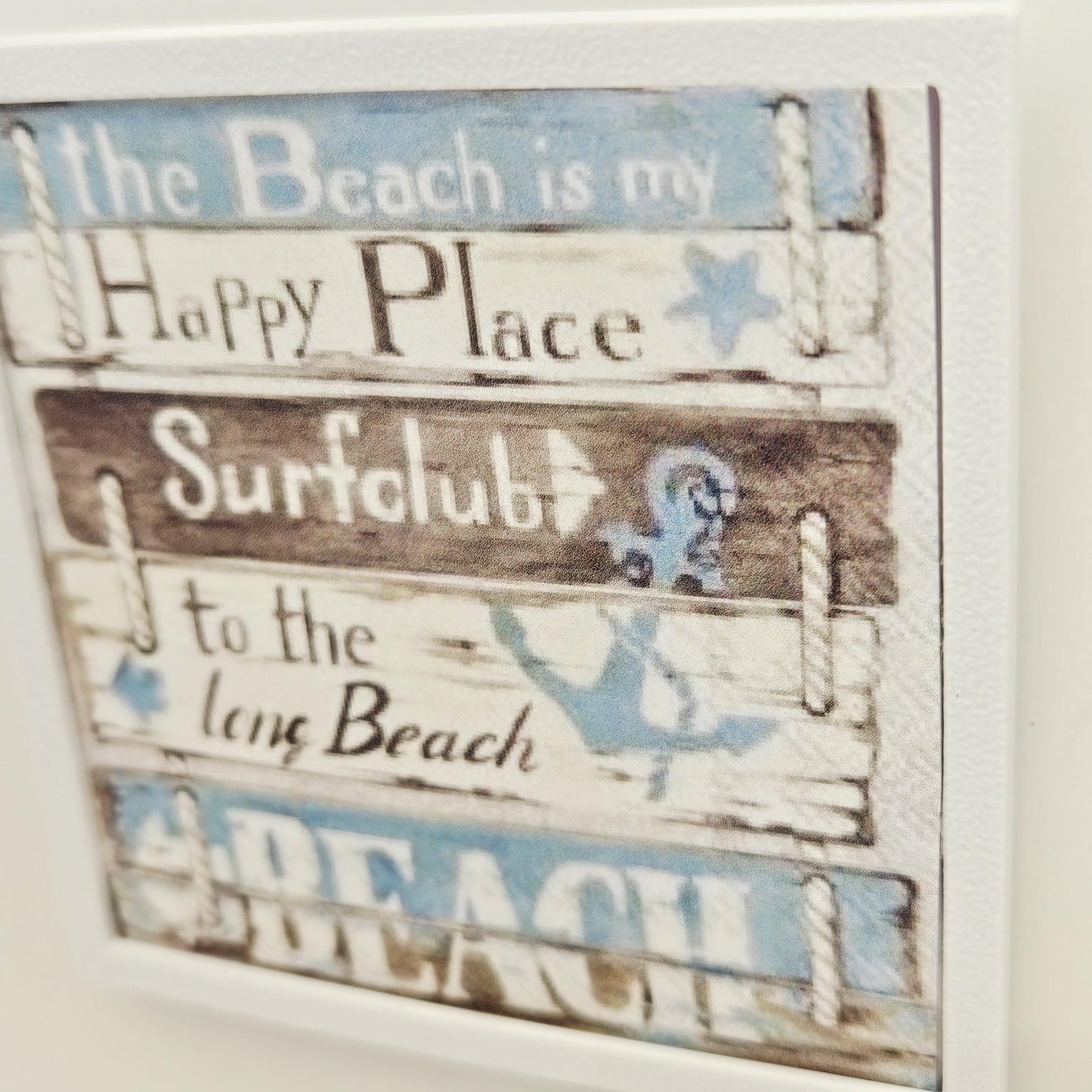 Dolls House Wall Art | Framed Beach Sign Print | 1:12 Scale Miniature Picture
