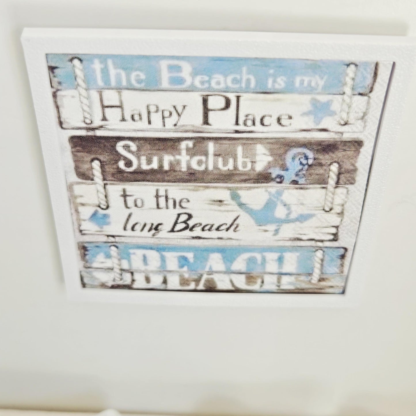 Dolls House Wall Art | Framed Beach Sign Print | 1:12 Scale Miniature Picture