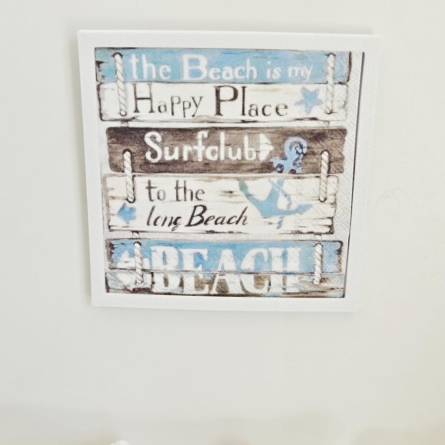 Dolls House Wall Art | Framed Beach Sign Print | 1:12 Scale Miniature Picture