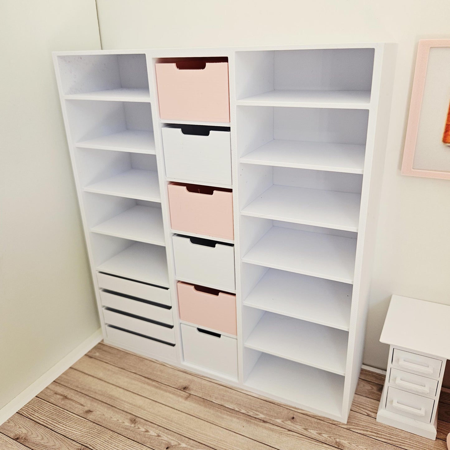 Dolls House Modern Craft / Sewing Room Storage Unit – 12th scale, Inch Scale Miniature Furniture