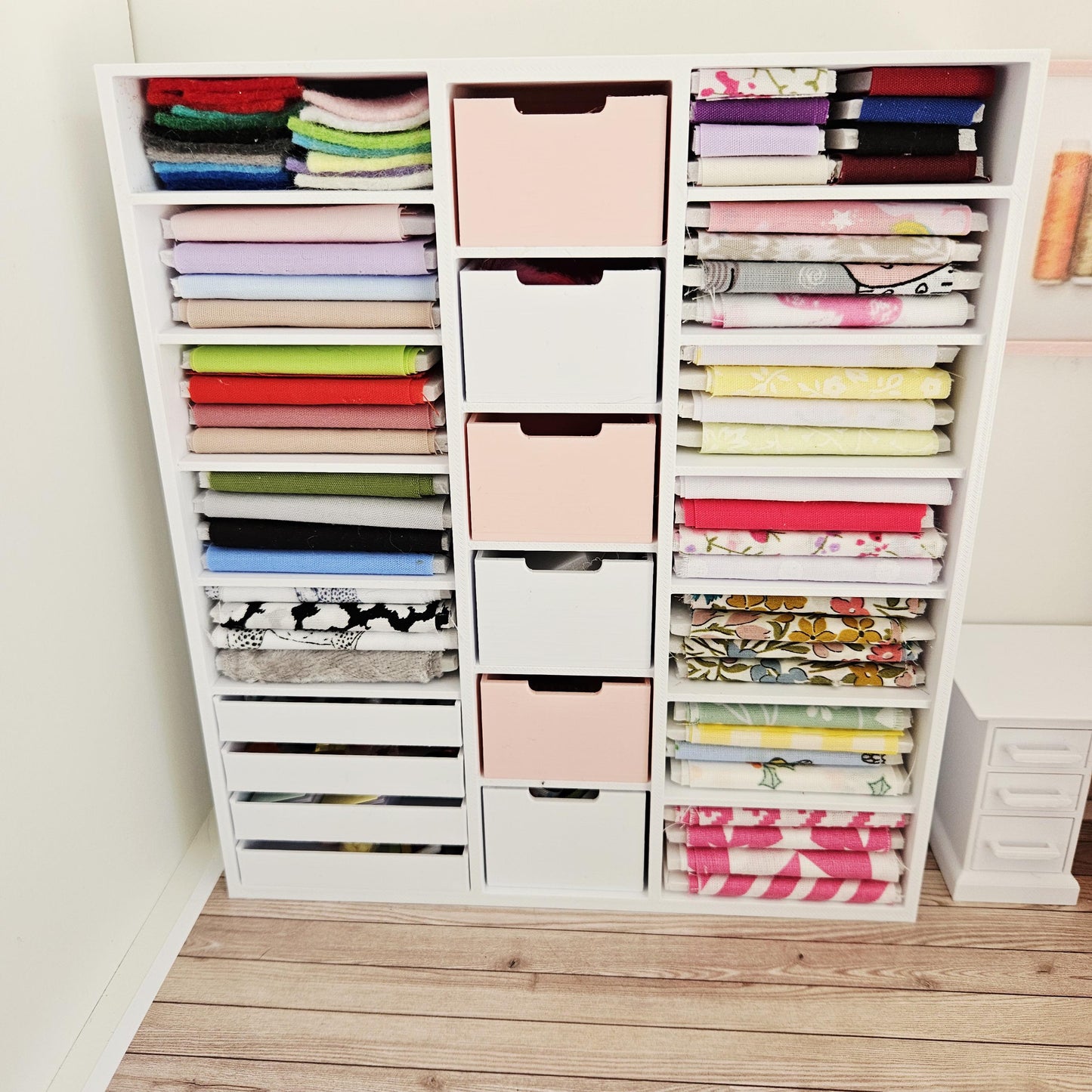 Dolls House Fully Stocked Craft Storage Unit – Modern Fully Equipped Craft Or Sewing Room Unit, 12th scale, Inch scale Miniature Furniture
