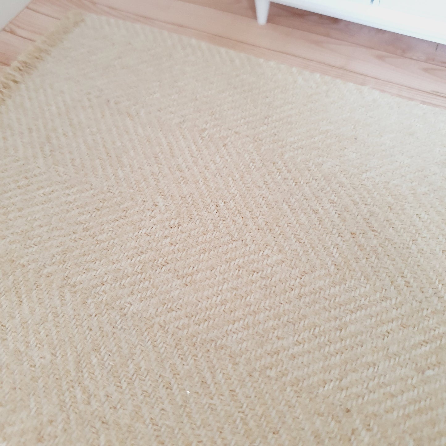 Dolls House Large Dark Beige Herringbone Rug 1:12th Scale, Miniature Rug (RUG-EX)