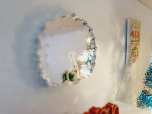 Peacock Mirror – alternate view 2 | 1:12 scale dolls house miniature