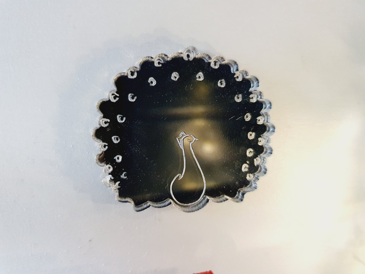 Peacock Mirror – alternate view 3 | 1:12 scale dolls house miniature