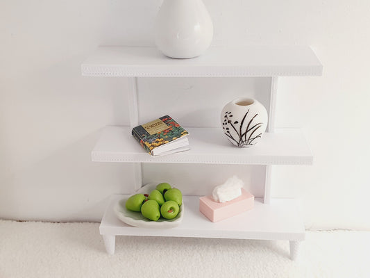 Modern Shelving Unit – alternate view 2 | 1:12 scale dolls house miniature