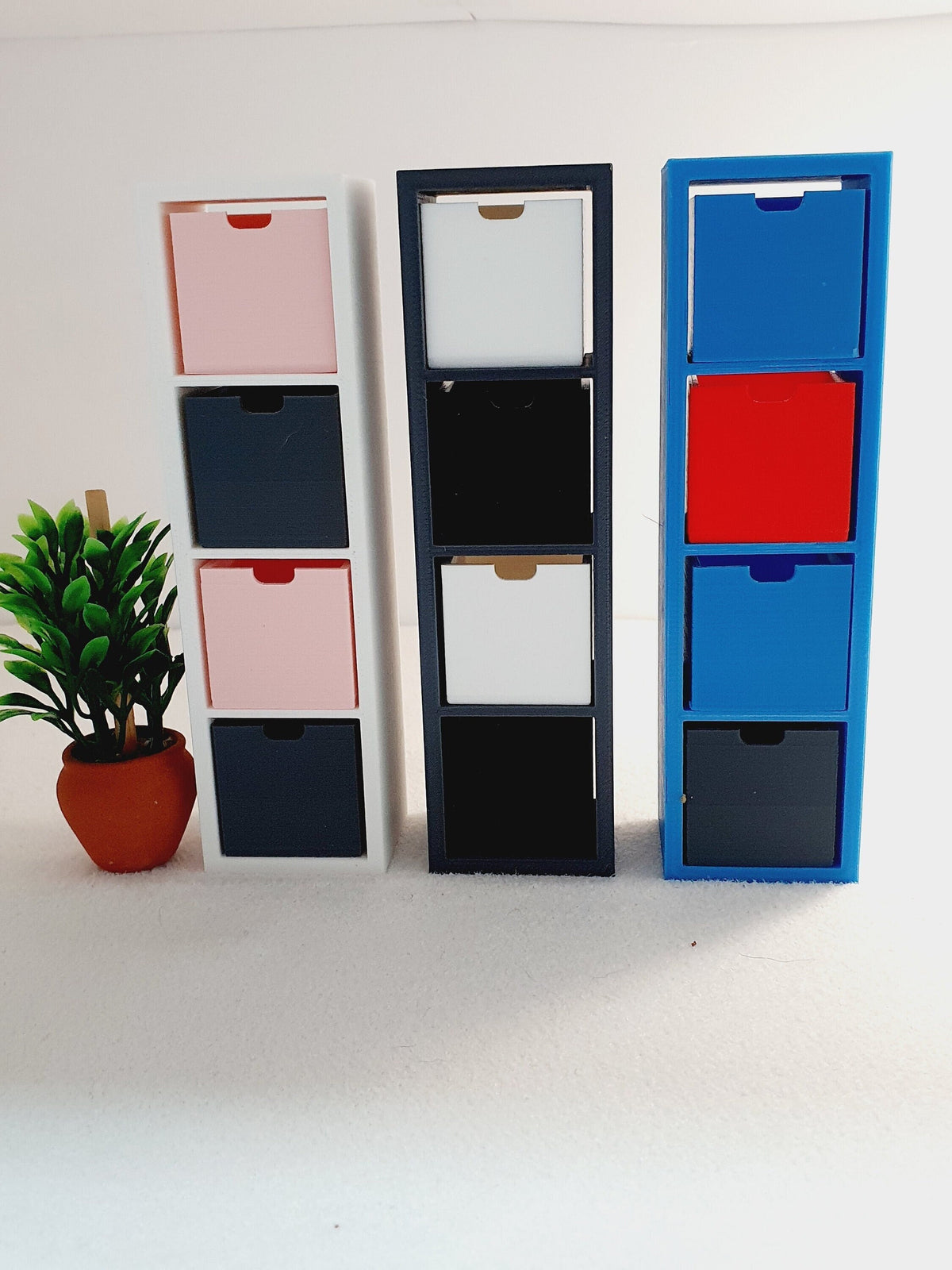 4-Cube Storage Unit with Boxes – alternate view 8 | 1:12 scale dolls house miniature