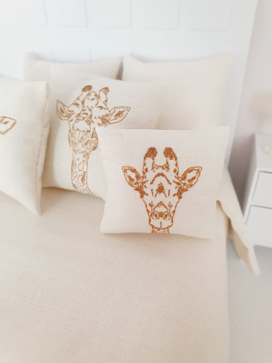 Giraffe Cushions – Set of 3 – alternate view 2 | 1:12 scale dolls house miniature