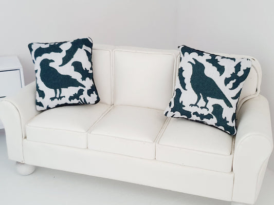 Halloween Crow Cushions – alternate view 2 | 1:12 scale dolls house miniature