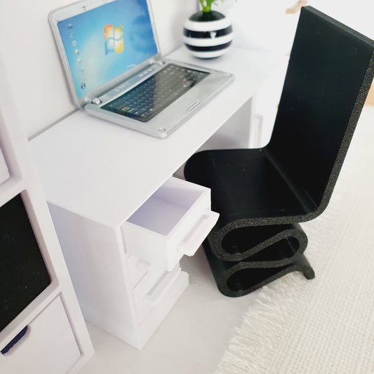 Study Desk – alternate view 2 | 1:12 scale dolls house miniature
