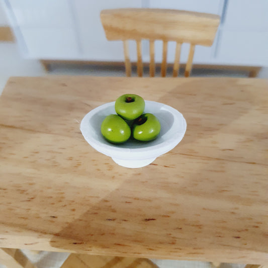 Coloured Fruit Bowl – alternate view 2 | 1:12 scale dolls house miniature