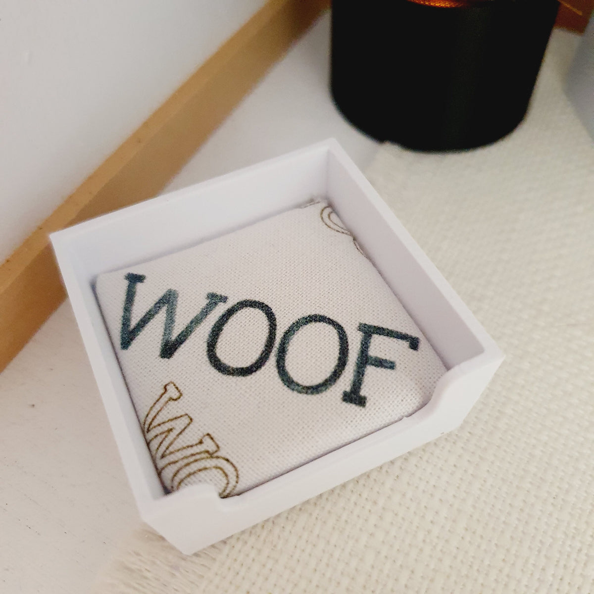 Woof Print Dog Bed – alternate view 5 | 1:12 scale dolls house miniature