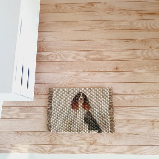 Springer Spaniel Dog Doormat – alternate view 2 | 1:12 scale dolls house miniature