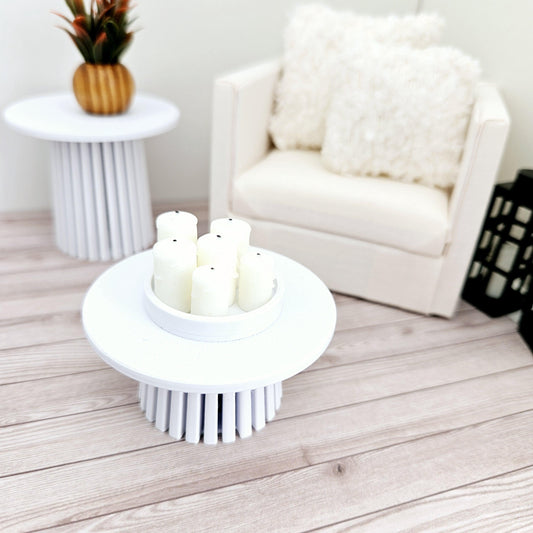 Tray Ornament with 6 Candles – alternate view 2 | 1:12 scale dolls house miniature
